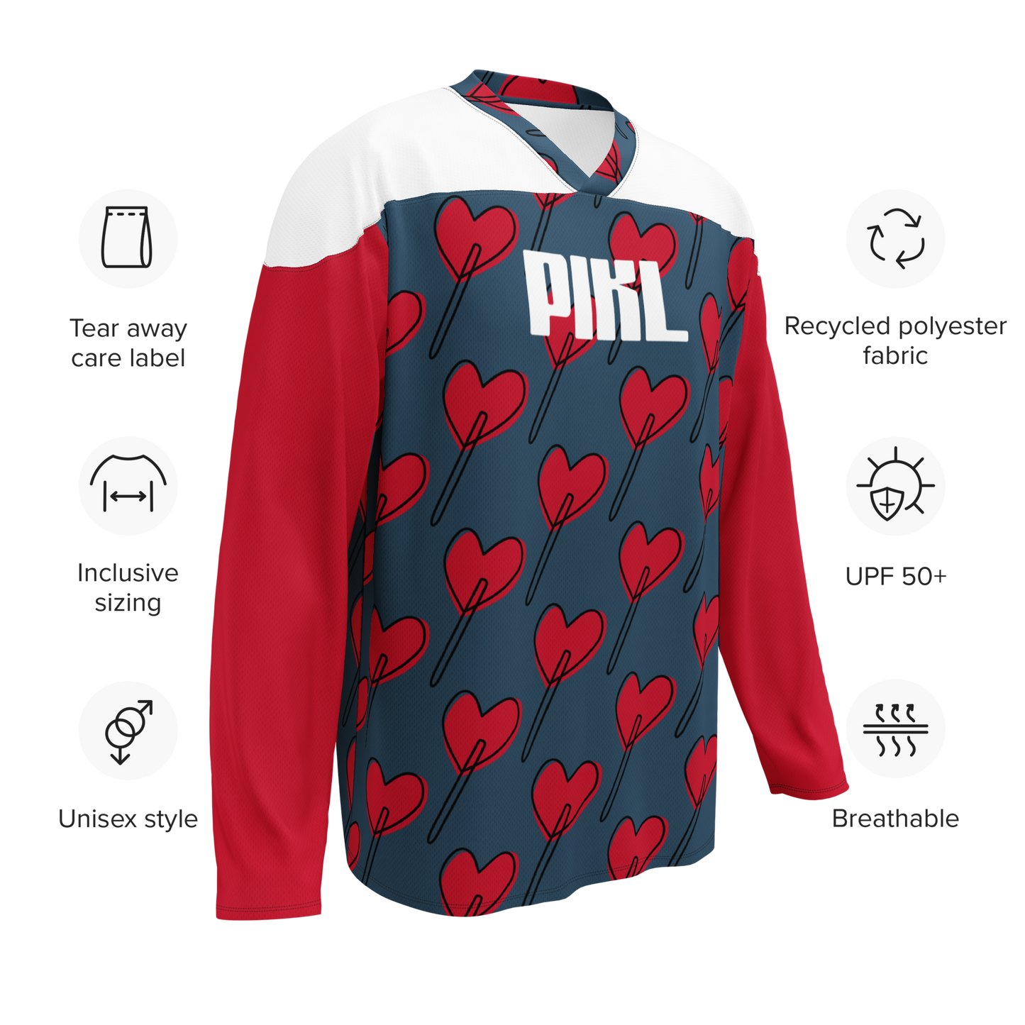 People Into Kindness & Love Recycled Hockey Jersey